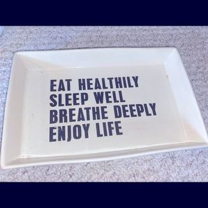 Tray with inspiration quote